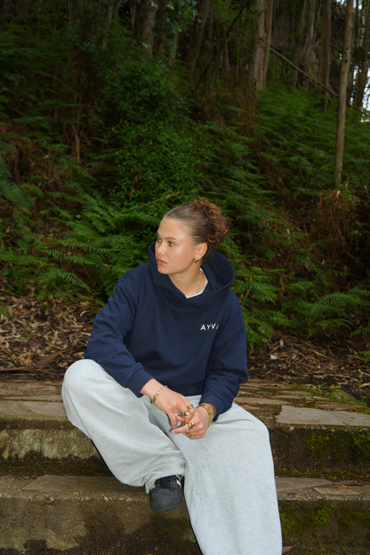 Navy Blue Hoodie Frauen
