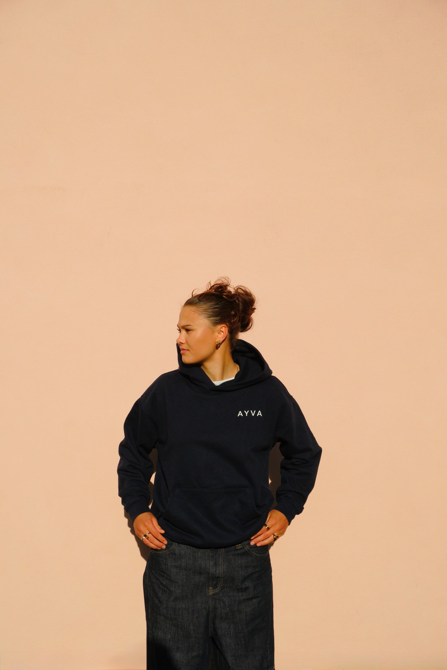 Navy Blue Hoodie Frauen
