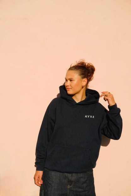 Navy Blue Hoodie Frauen