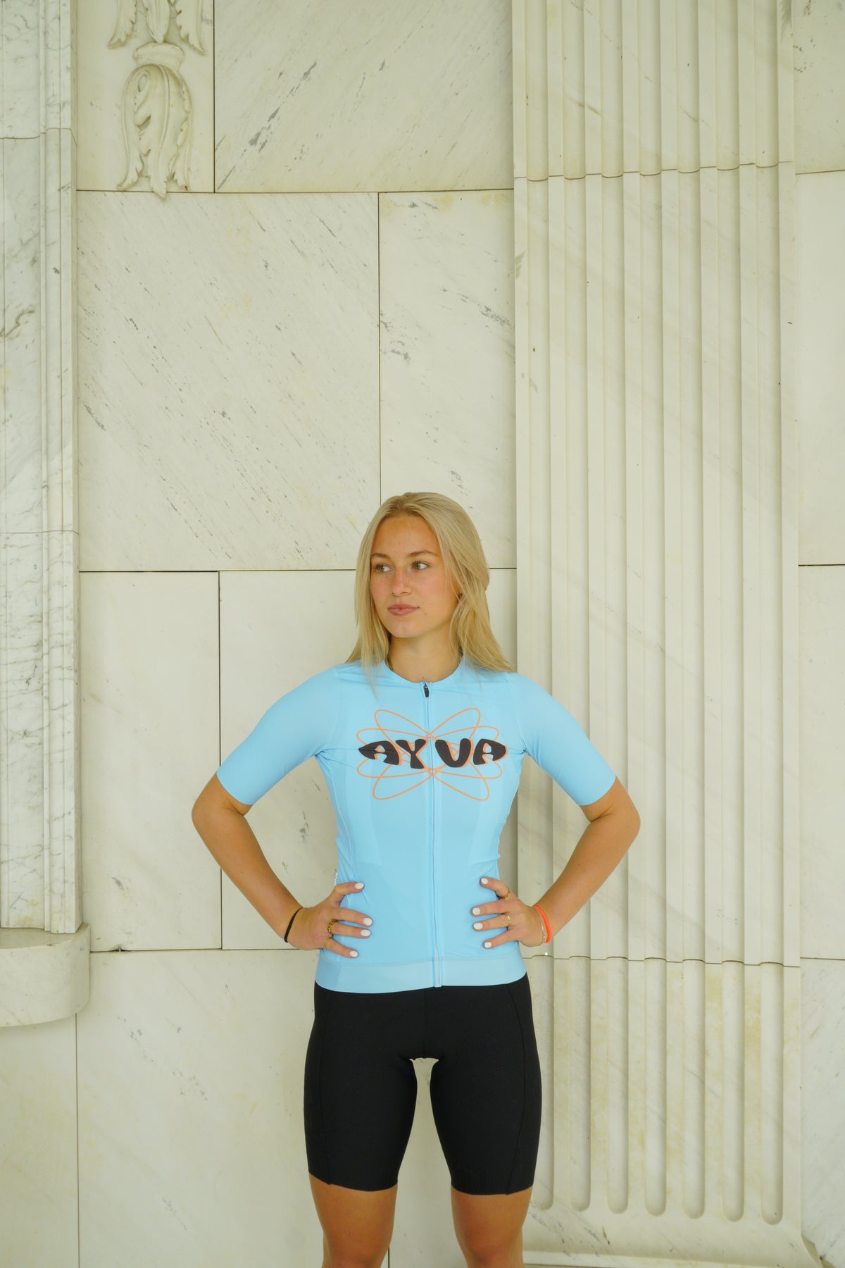 Blue Cycling Jersey Frauen